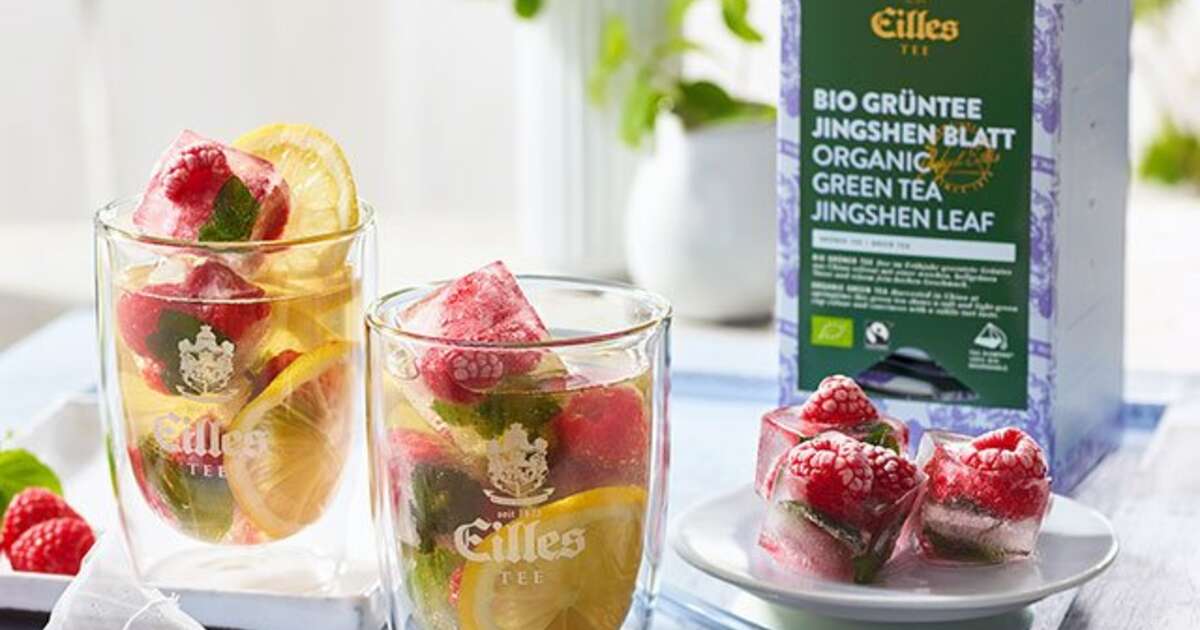 Green tea and raspberry refreshment | Eilles Tee & Kaffee